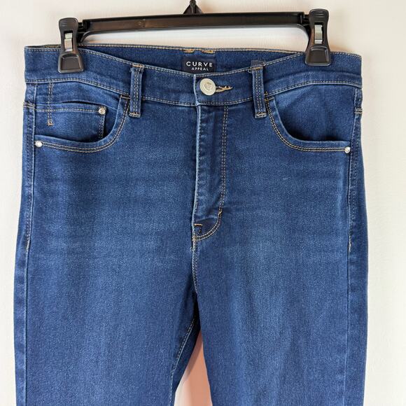 CURVE Appeal Jeans Women 6/28 Dark Blue Straight Leg - Picture 3 of 11